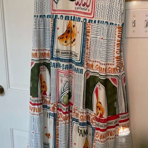 Farm Rio fun dress. Beautiful colors. New - Picture 6 of 7